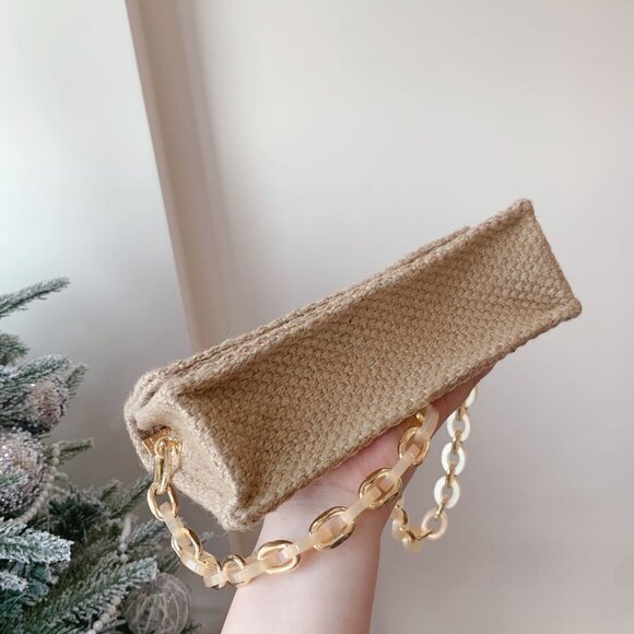 Dior Raffia Straw Bag Acrylic shoulder strap - Picture 4 of 16